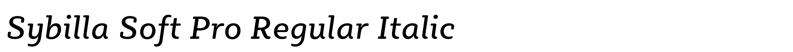 Sybilla Soft Pro Regular Italic